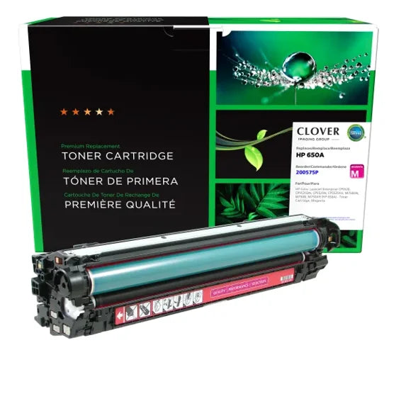 Clover Remanufactured Magenta Toner Cartridge for HP 650A (CE273A)