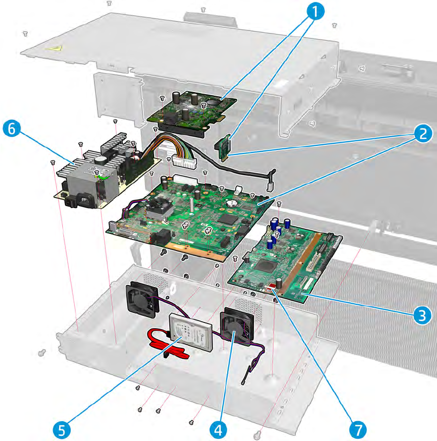 Formatter power w/ Riser and w/ HDD - For the T2530 Series (L2Y26-67003)