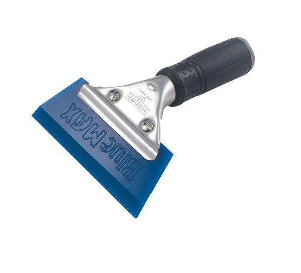 Blue Max Squeegee with handle for car window tinting and glass surfaces (16 x 13cm) - Blue