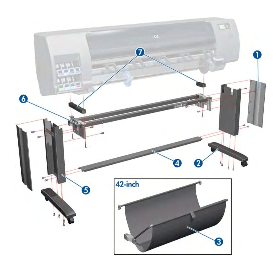Legs Assembly for the HP DesignJet Z6200 Series (CQ109-67040)