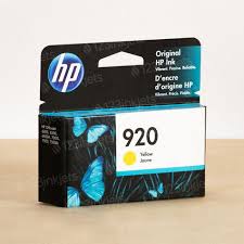 HP 920 Yellow Original Ink Cartridge for OfficeJet 6000, 6500, 6500A, 7000, 7500A Printers - CH636AN