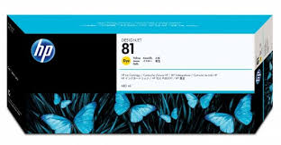 ON SALE - HP 81 Yellow Dye Ink Cartridge for HP Designjet 5500, 5500PS, 5000 and 5000PS Printers - C4933A