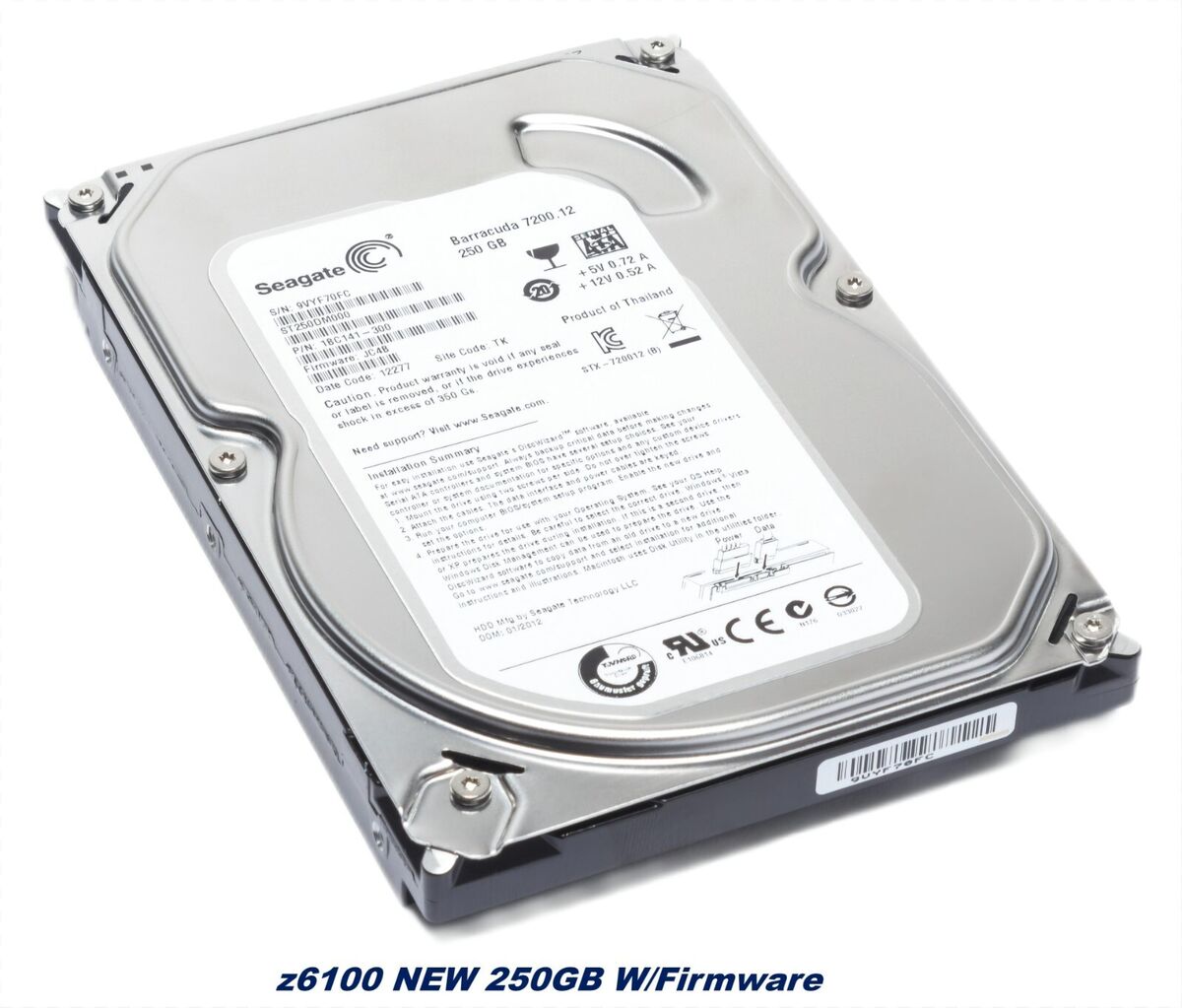 Hard Disk Drive (SATA) - For the HP DesignJet Z6100, Z6100PS Series (Q6651-60068) - New