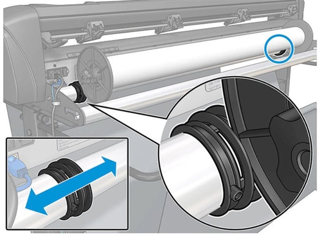 HP 2" Media Flanges for HP Latex 54" & 64" Cutters - 1UP27A