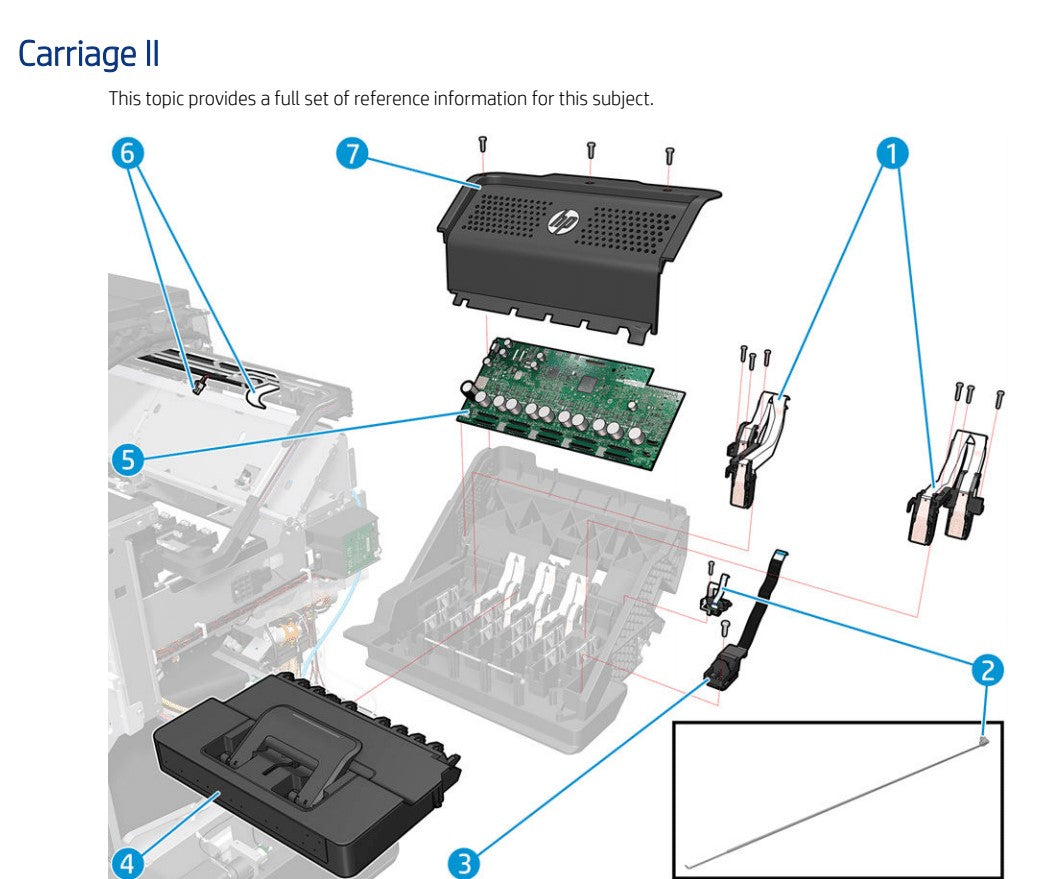 Carriage Protector for HP Latex 700W, 800W, R530 Series (Y0U21-67018) - New