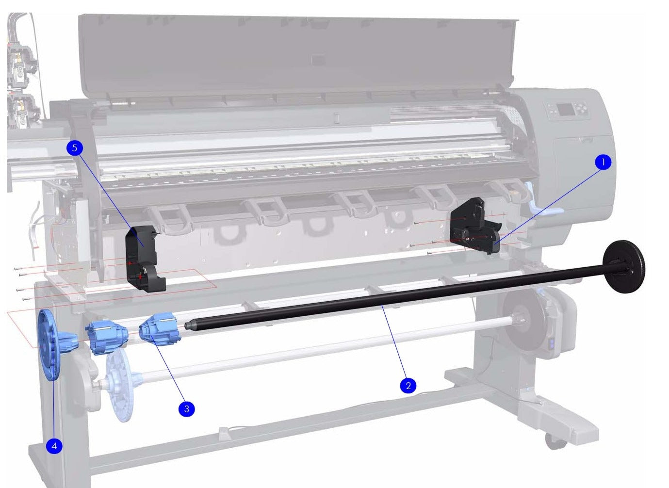 3" Spindle Adapters (set of 2) - For the HP DesignJet Z6100 Series (Q6651-60610)