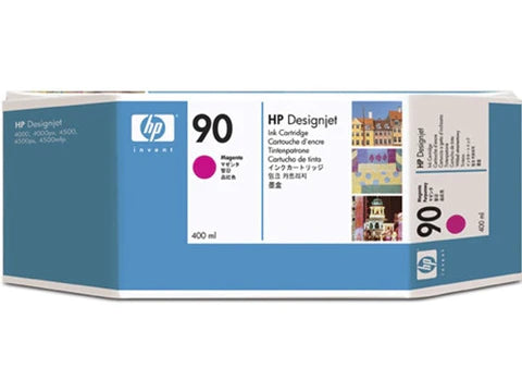 HP 90 400-ml Magenta DesignJet Ink Cartridge for the HP DesignJet 4000, 4020, 4500, 4520 Printers (C5063A) - Partially Used