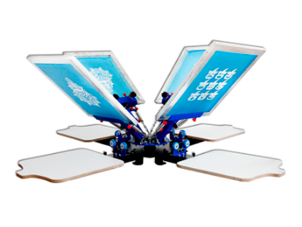 4 Color 4 Station Micro Registration Silk Screen Printing Machine T-shirt Printer www.wideimagesolutions.com 999.99
