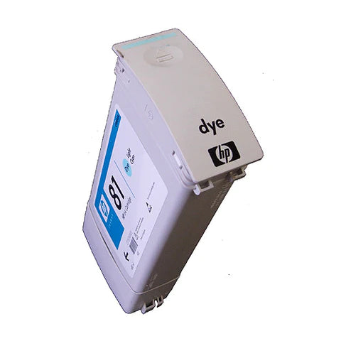 HP 81 680-ml Light Cyan DesignJet Dye Ink Cartridge for HP DesignJet 5000, 5500 - C4934A Partially Used