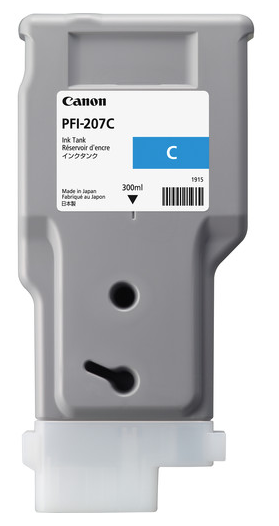 Canon PFI-207C Cyan Ink Cartridge (300ml) for imagePROGRAF iPF680, iPF685, iPF780, iPF785 - 8790B001AA