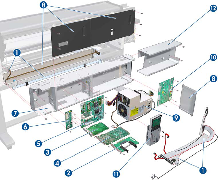 Empty Electronics Module Assembly for the HP DesignJet T7100, T7200, Z6200, Z6600, Z6800, D5800 Series (CQ109-67030)