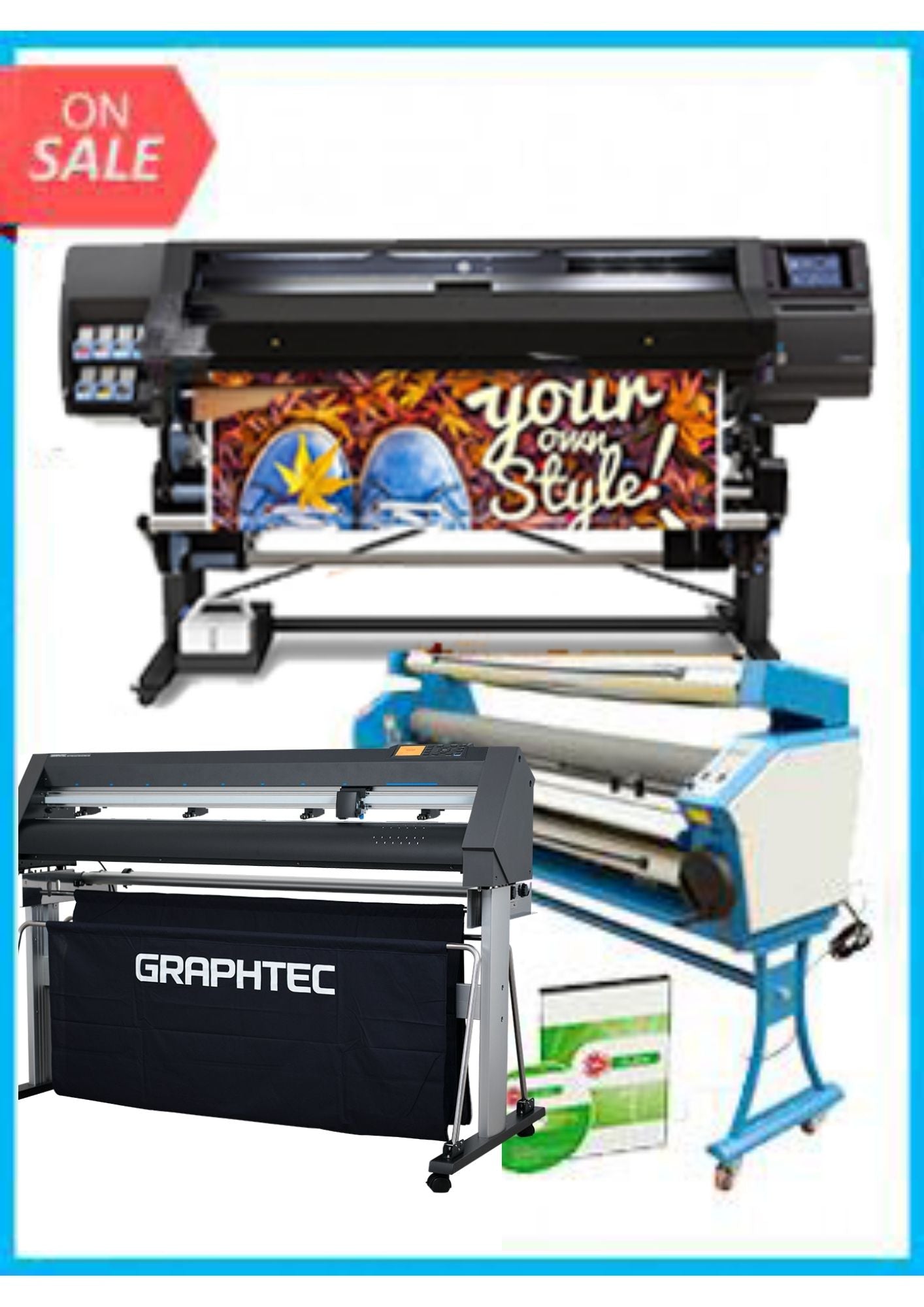 COMPLETE SOLUTION - Plotter HP Latex 560 64" - Recertified - (90 Days Warranty) + GRAPHTEC CUTTER CE7000-130 50" Cutter - New + Upgraded Ving 63" Full-auto Low Temp. Wide Format Cold Laminator, with Heat Assisted + Includes Flexi RIP Software www.wideimagesolutions.com Complete Solutions 21654.99