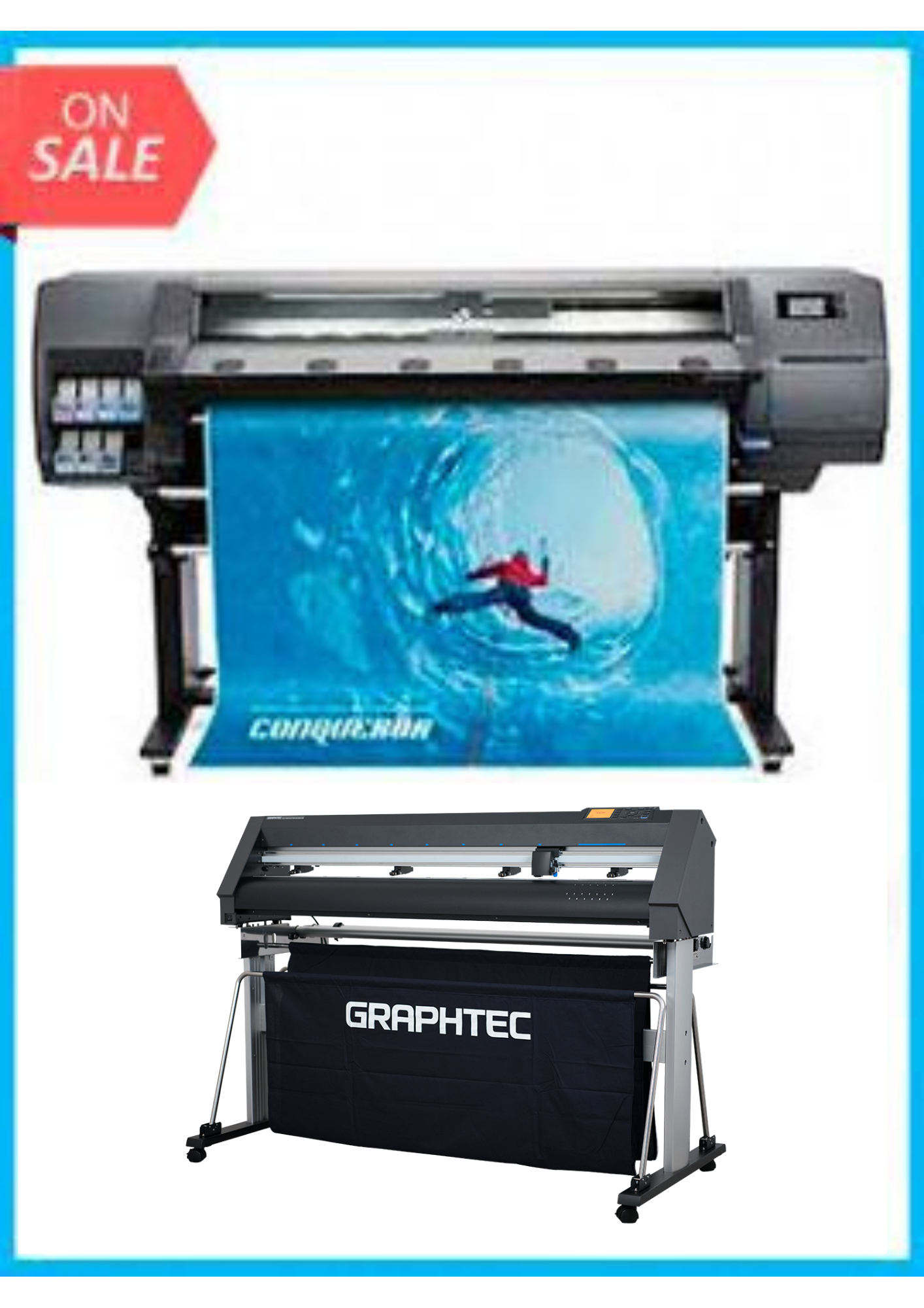 BUNDLE - Plotter HP Latex 315 54" - Recertified - (90 Days Warranty) + GRAPHTEC CUTTER CE7000-130 50" Cutter - New www.wideimagesolutions.com BUNDLE 13895.99