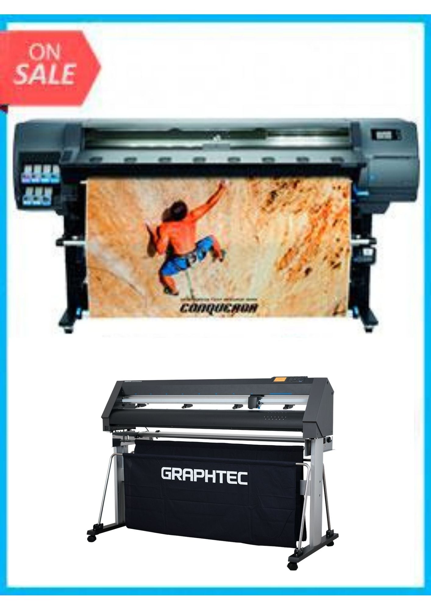 BUNDLE - Plotter HP Latex 335 64" - Recertified - (90 Days Warranty) + GRAPHTEC CUTTER CE7000-130 50" Cutter - New www.wideimagesolutions.com BUNDLE 15895.99