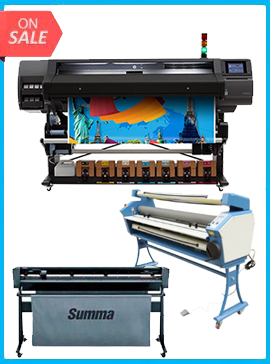 HP Latex 570 64" - Refurbished + SUMMACUT D160 64 IN (160 CM) VINYL AND CONTOUR CUTTING - NEW + UPGRADED VING 63" FULL-AUTO LOW TEMP. WIDE FORMAT COLD LAMINATOR, WITH HEAT ASSISTED www.wideimagesolutions.com 33064.99