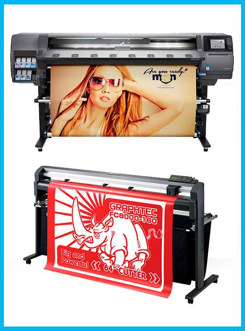 ON SALE - BUNDLE - HP Latex 360 64in Printer - Refurbished (90 Days, 1, 2, 3 or 4 Years Warranty) + 64" Graphtec FC8000-160 Vinyl Cutting Plotter Refurbished (1 Year Warranty)