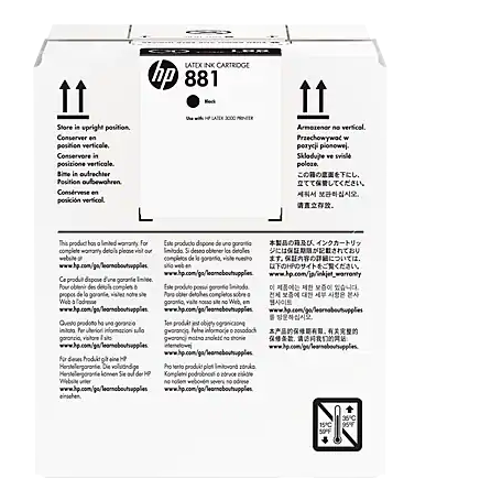 HP 881 5-liter Black Latex Ink Cartridge www.wideimagesolutions.com Parts and Inks 350.00