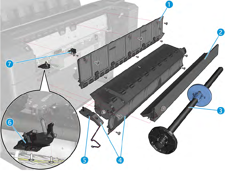 Media Sensor Assembly - For the HP DesignJet T920 / T1500 / T1600 / T2500 / T2600 / T3500 / T7200 Series (CR357-67031)