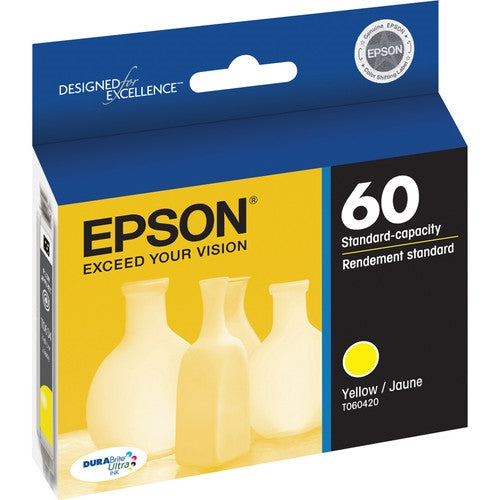Epson 60 DURABrite Ultra Yellow Ink Cartridge for Stylus C68, C88+, C88, CX3800, CX3810, CX4200, CX4800, CX5800F, CX7800 - T060420-S