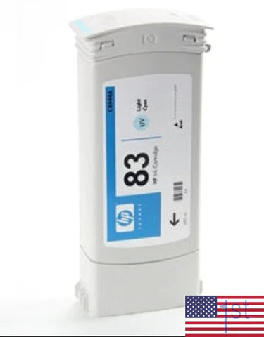 HP 83 680-ml Light Cyan DesignJet UV Ink Cartridge for HP DesignJet 5000, 5500 Plotters - C4944A Partially Used