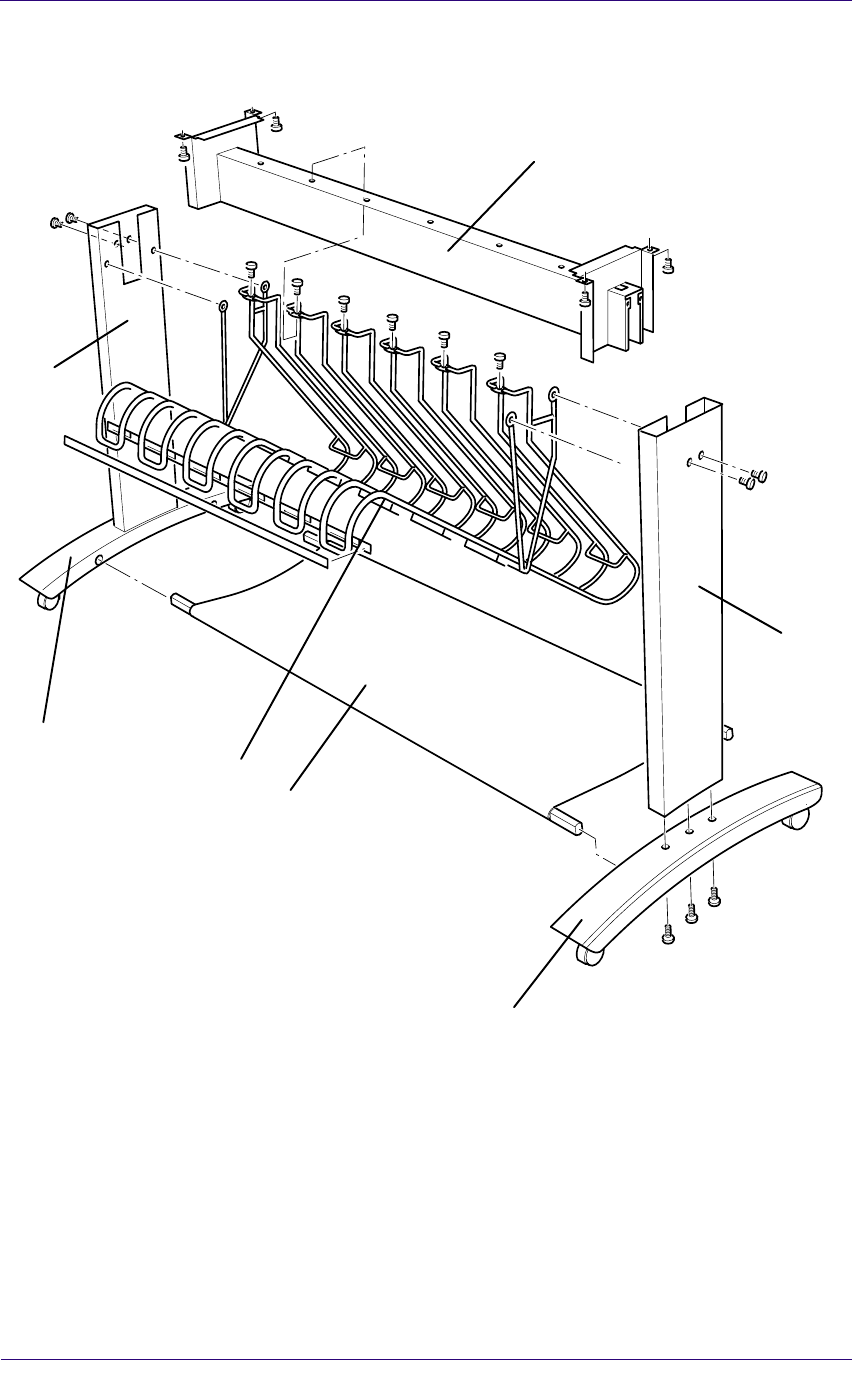 C6072-60183 Printer stand tray - For HP DesignJet 1050C and 1055CM Printers