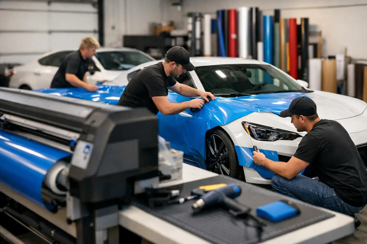 Vehicle Wrap Production Workflow Example for Shops