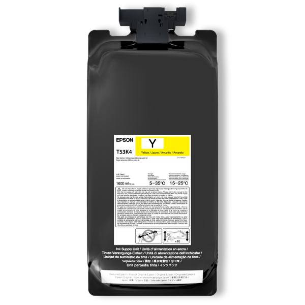 Epson UltraChrome DS Yellow Ink 1.6 Liter for SureColor F6470, F6470H, F9570, F9570H (2 Pack) - T53K420