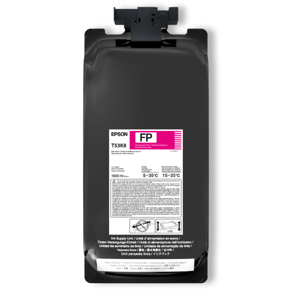 Epson UltraChrome DS Fluorescent Pink Ink 1.6 Liter for SureColor F6470H, F9570H (2 Pack) - T53K820