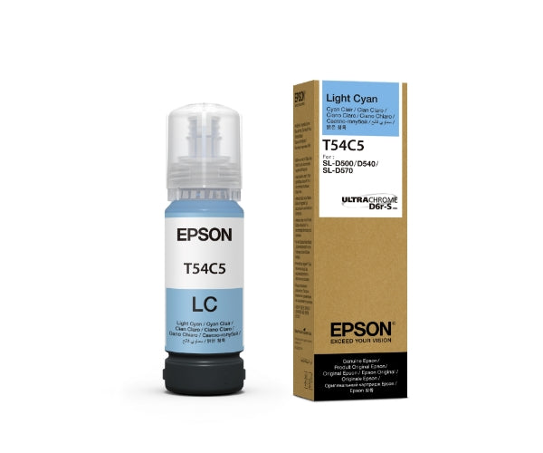 Epson UltraChrome T54C Light Cyan 70mL Ink Bottle for SureLab D570 - T54C520