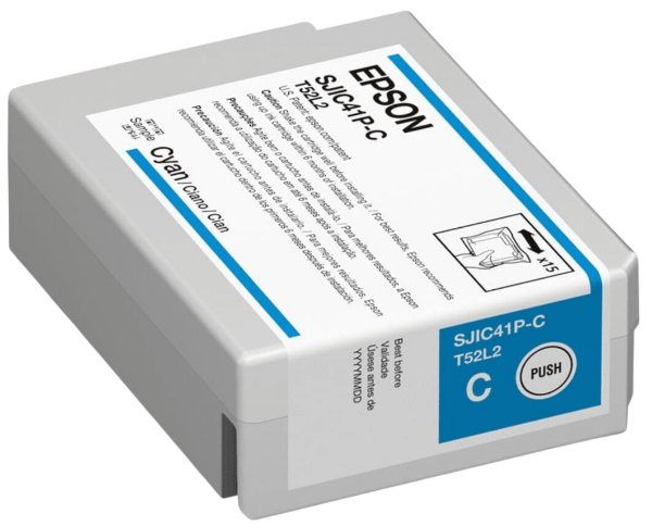 EPSON SJIC41P-C Cyan Ink Cartridge for ColorWorks CW-C4000 / C13T52L220