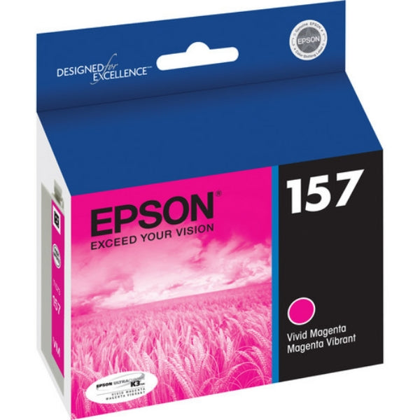 Epson 157 UltraChrome K3 Vivid Magenta Ink 25.9ml for Stylus R3000 - T157320