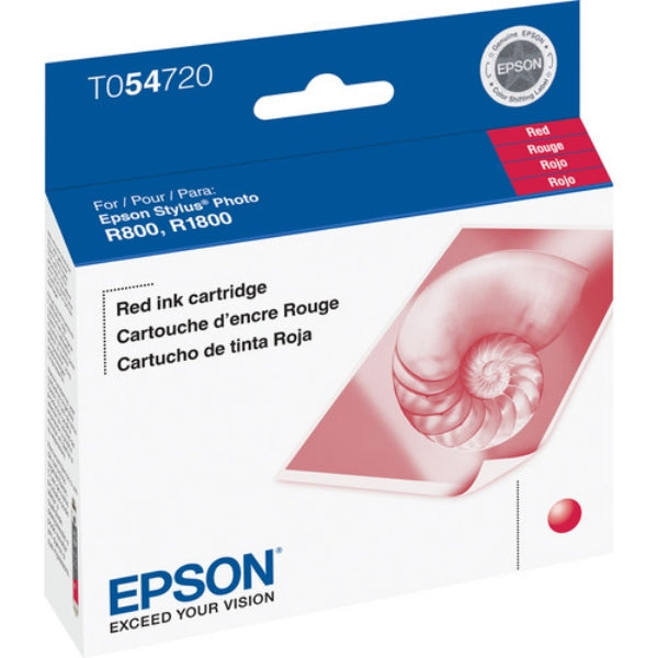 Epson T054 UltraChrome Red Ink for Stylus R800, R1800 - T054720