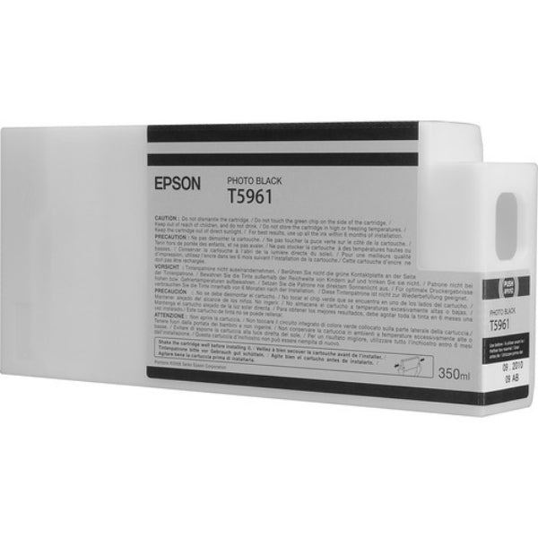 Epson UltraChrome HDR Photo Black Ink 350ml for Stylus Pro 7700, 7890, 7900, 7900CTP, 9700, 9890, 9900, WT7900 - T596100
