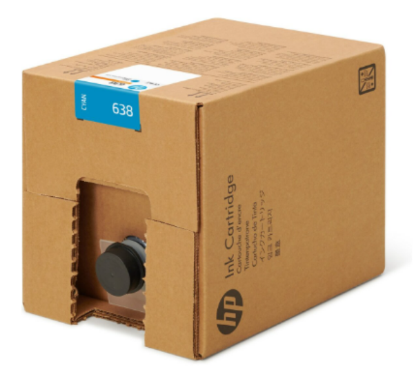 HP 638 10L Cyan Stitch Dye Sublimation Ink Cartridge for S1000 - 4UV64A