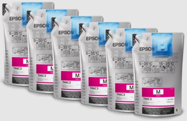 Epson UltraChrome DS Magenta Ink 1.1 Liter (6 Pack) for SureColor F6370, F9470, F9470H - T46C320