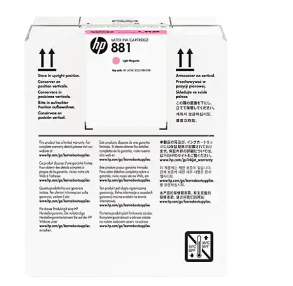 HP 881 5-liter Light Magenta Latex Ink Cartridge for HP Latex 1500, 3200 - CR336A
