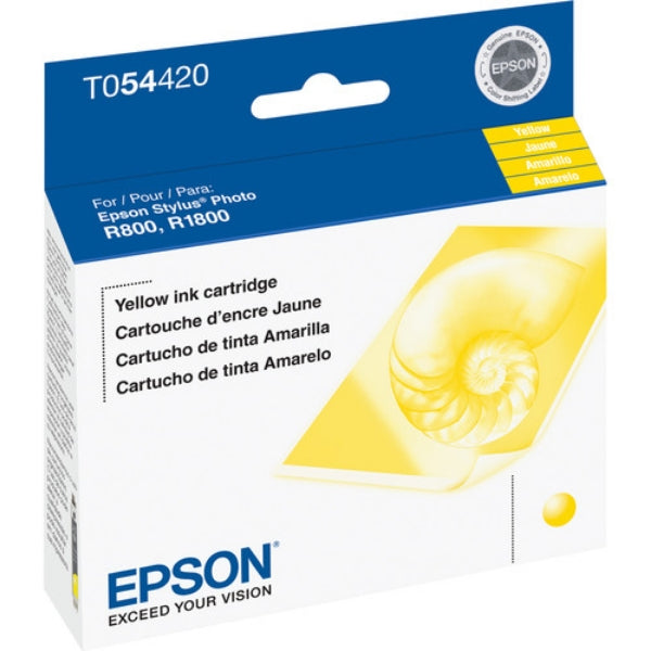 Epson T054 UltraChrome Yellow Ink for Stylus R800, R1800 - T054420