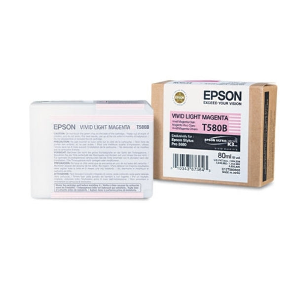 Epson T580 UltraChrome K3 Vivid Light Magenta Ink 80ml for Stylus Pro 3880 - T580B00