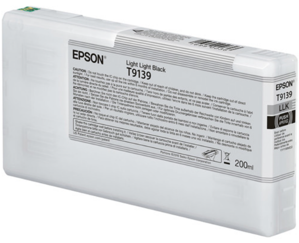 Epson Ultrachrome HD Light Light Black Ink Cartridge 200ml SureColor P5000 Printers - T913900