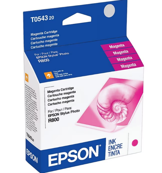 Epson T054 UltraChrome Magenta Ink for Stylus R800, R1800 - T054320