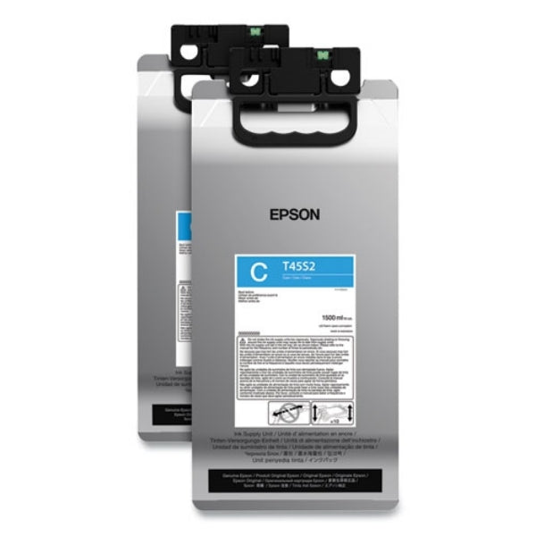 Epson (T45S) UltraChrome RS High-Yield Cyan Ink 1.5L (2-Pack) for SureColor R5070L - T45S220