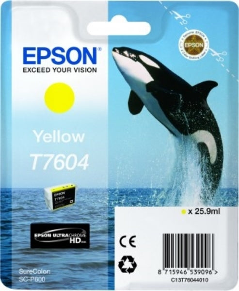 Epson 760 UltraChrome HD Yellow Ink 25.9ml for SureColor P600 - T760420