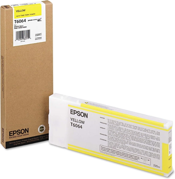 Epson UltraChrome K3 Yellow Ink 220ml for Stylus Pro 4800, 4880 - T606400