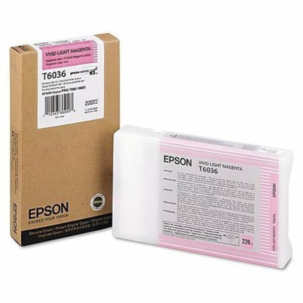 Epson UltraChrome K3 Ink Vivid Light Magenta 220ml for Stylus Pro 7880, 9880 - T603600