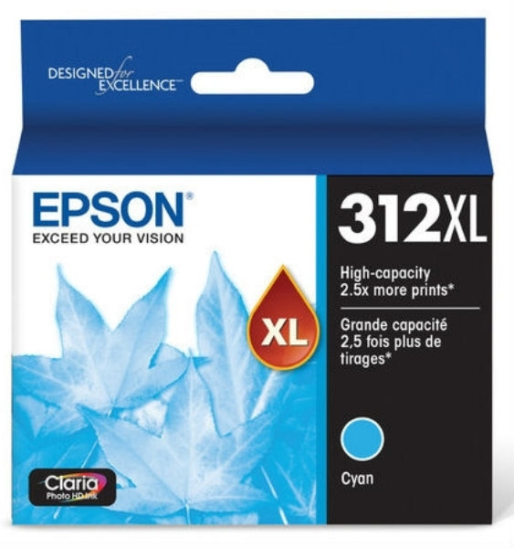 Epson 312XL Claria Photo HD Cyan Ink for XP-15000, XP-8500, XP-8600, XP-8700 - T312XL220S