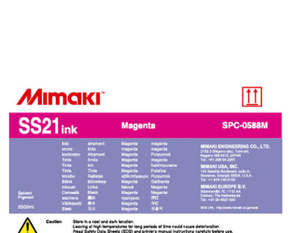 SS21 Magenta Ink (2000ml pack) for Mimaki CJV150, CJV300, JV150, JV300, JV33, JV5 and JV34-260 Series (SPC-0588M)