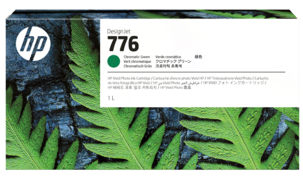 HP 776 1-liter Chromatic Green DesignJet Ink Cartridge for DesignJet Z9+ Pro - 1XB03A