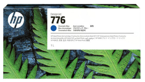 HP 776 1-liter Chromatic Blue DesignJet Ink Cartridge for DesignJet Z9+ Pro - 1XB04A