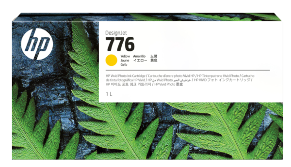 HP 776 1-liter Yellow DesignJet Ink Cartridge for DesignJet Z9+ Pro - 1XB08A