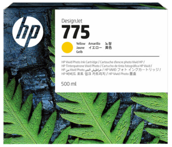 HP 775 500ml Yellow DesignJet Ink Cartridge for DesignJet Z6 Pro - 1XB19A